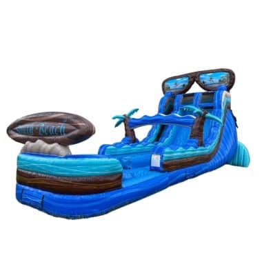 H2-2115 Children's commercial coconut palm inflatable water slide
