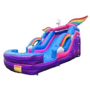H2-1013 Children's rainbow pony theme water slide
