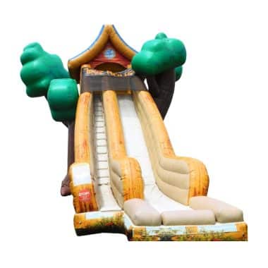 H3-2020 Giant forest cabin inflatable pool slide