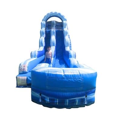 H3-2024 Giant one-way inflatable slide with pool