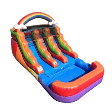 H2-2140 Inflatable water slide with rainbow theme