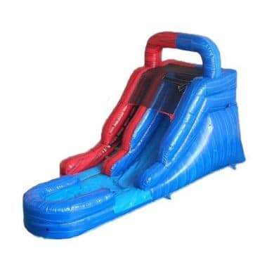 H2-2151 One-way staircase red blue inflatable water slide