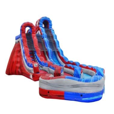 H2-2161 Red and blue double inflatable water slide