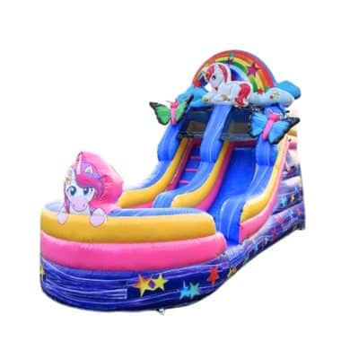 H2-2169 Unicorn-themed inflatable water slide