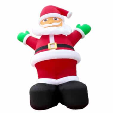 H7-2607 Giant inflatable Santas decorated outdoors