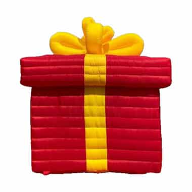 H7-2608 Giant red inflatable Christmas box decoration