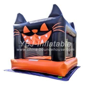 H3-0035 Inflatable Halloween cat face castle