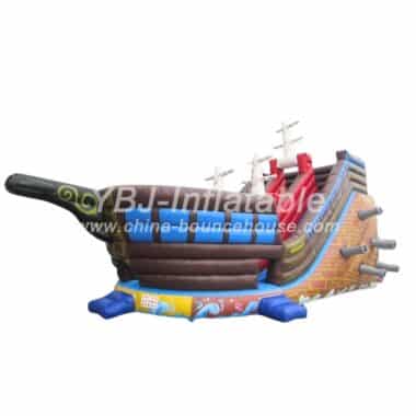 H3-3203-Boat inflatable slide playground
