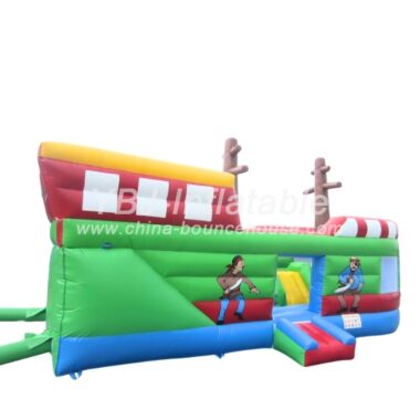 H3-3206-Color pirate ship inflatable playground can be customized