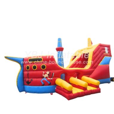 H3-3212-Factory Custom Pirate Ship Inflatable Playground