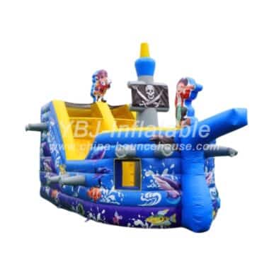 H3-3238-Treasure Hunt Pirate Ship Inflatable Playground