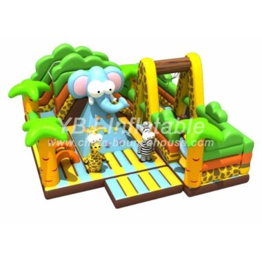 H3-4027-Jungle animal themed inflatable Amusement