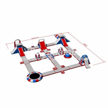 H4-3019 Outdoor red inflatable water park