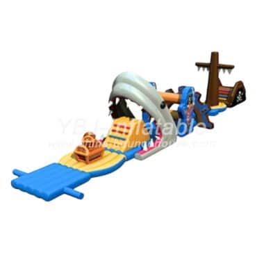 H8-0005 Shark pirate ship inflatable obstacle