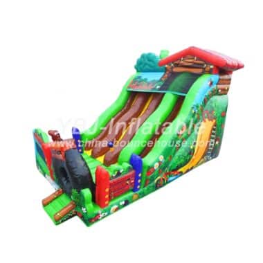 IS3-008 Inflatable Slides Backyard Three Lane Slide