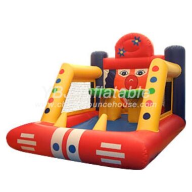 T11-447 Happy Clown Inflatable Basketball Field