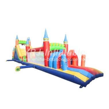 T7-272 Castle Obctacle Course Bouncer Jumping Sport Game