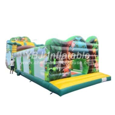 T7-513 Jungle Theme Inflatable Obstacle Course